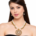 Traditional Gold Pearl Necklace