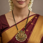 Traditional Temple Mangalsutra with Earrings