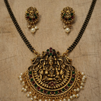 Traditional Temple Mangalsutra with Earrings